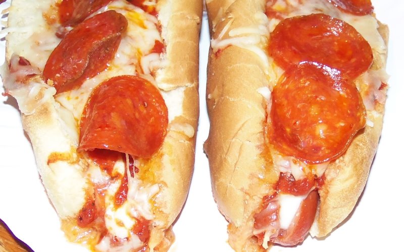 double stuffed pizza dogs