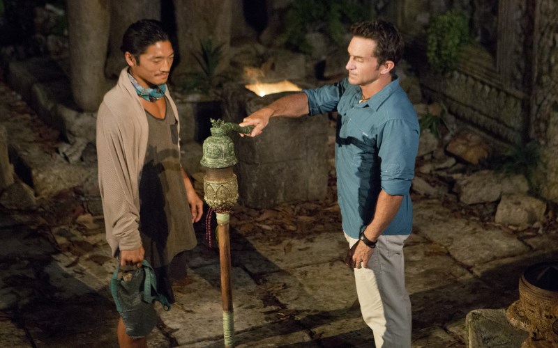 "Bunking With The Devil" - Jeff Probst extinguishes Woo Hwang's torch at Tribal Council during the sixth episode of SURVIVOR, Wednesday, Oct. 28 (8:00-9:00 PM, ET/PT). The new season in Cambodia, themed "Second Chance," features 20 castaways from past editions who were voted for by fans to have another shot at being named "Sole Survivor." Photo: Monty Brinton/CBS ÃÂ©2015 CBS Broadcasting, Inc. All Rights Reserved.